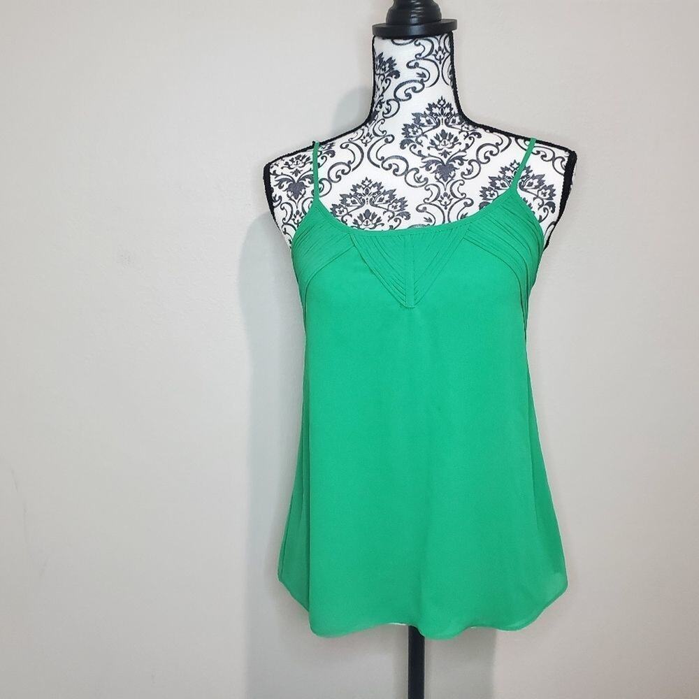 Lost April small green polyester tank top